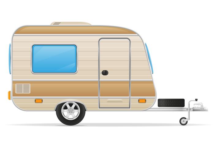 trailer caravan vector illustration