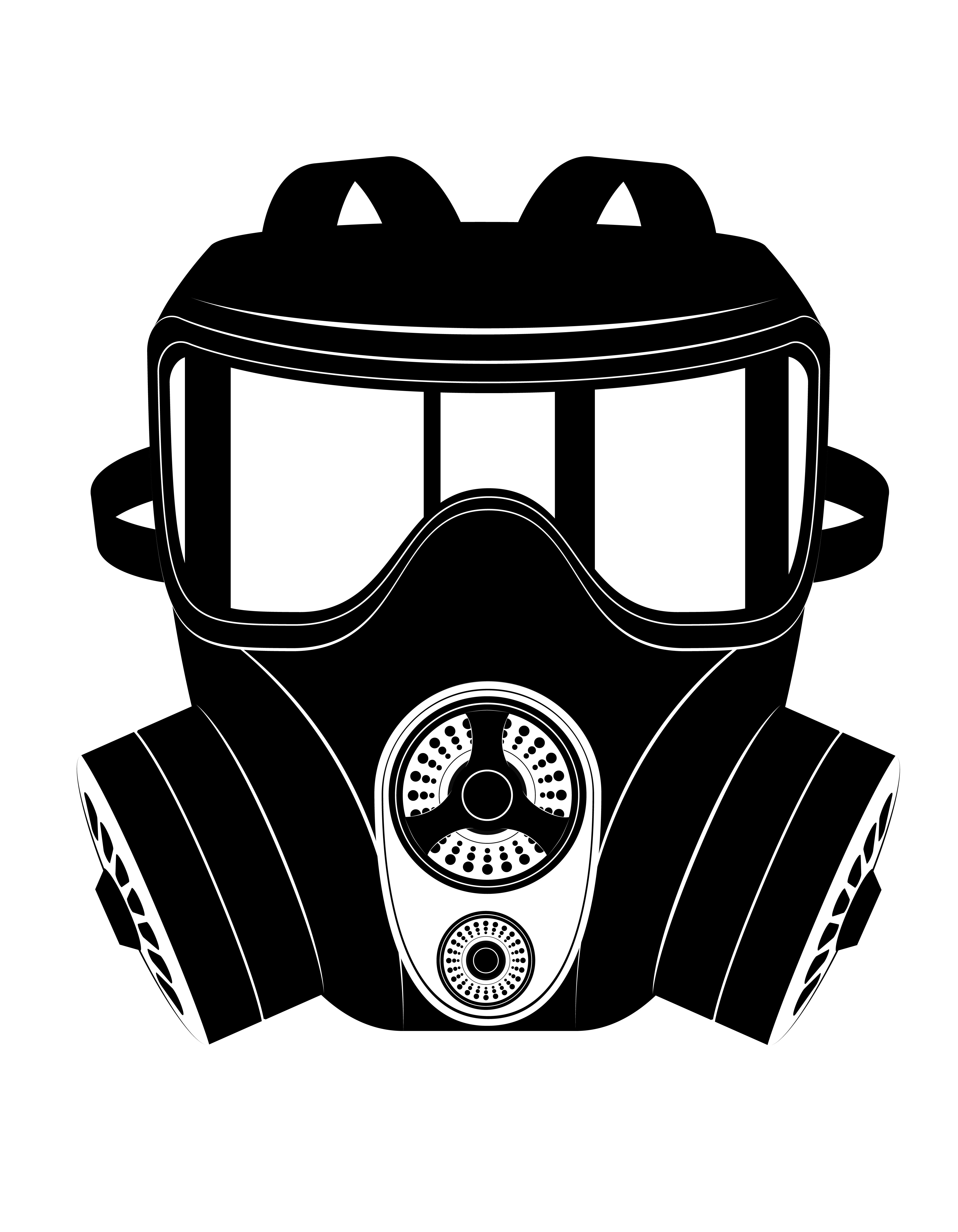 smoke gas mask drawing