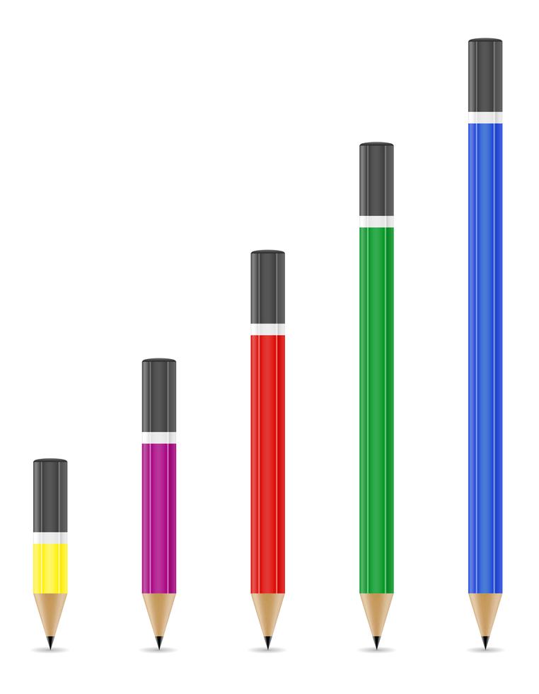 sharpened pencils vector illustration 489642 Vector Art at Vecteezy