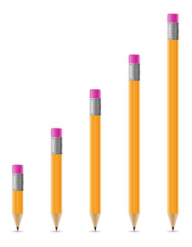 sharpened pencils vector illustration