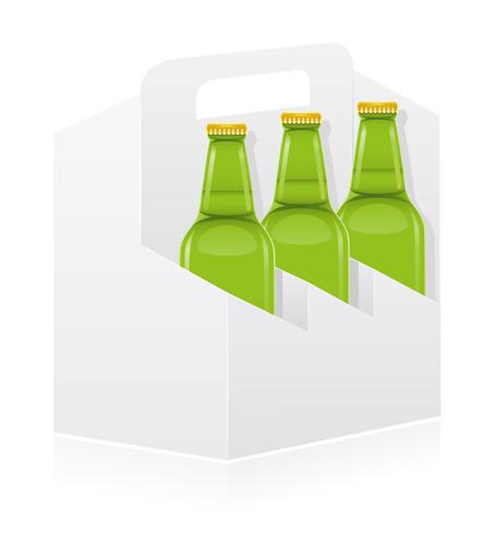 caja de embalaje para botella ilustración vectorial vector