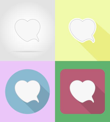 speech bubbles flat icons vector illustration