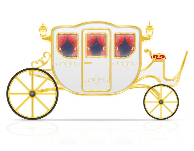 royal carriage for transportation of people vector illustration