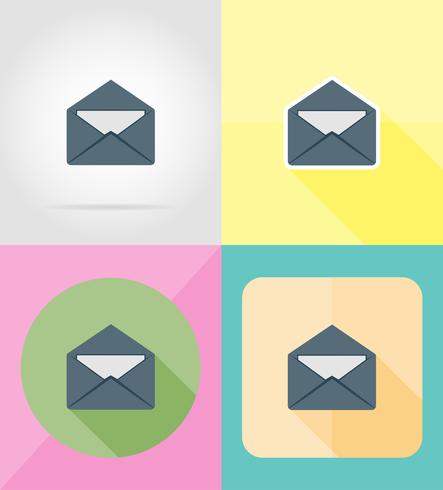 mail letter for design flat icons vector illustration