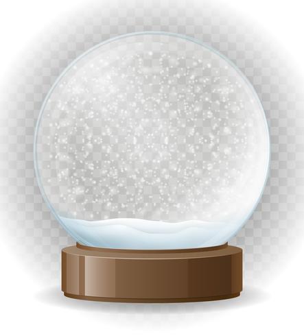 Ilustración de vector transparente de globo de nieve