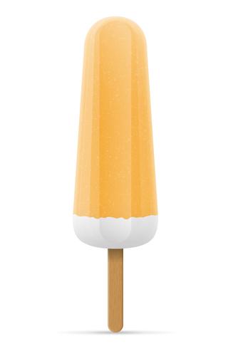 Helado de jugo congelado en la ilustración de vector de palo