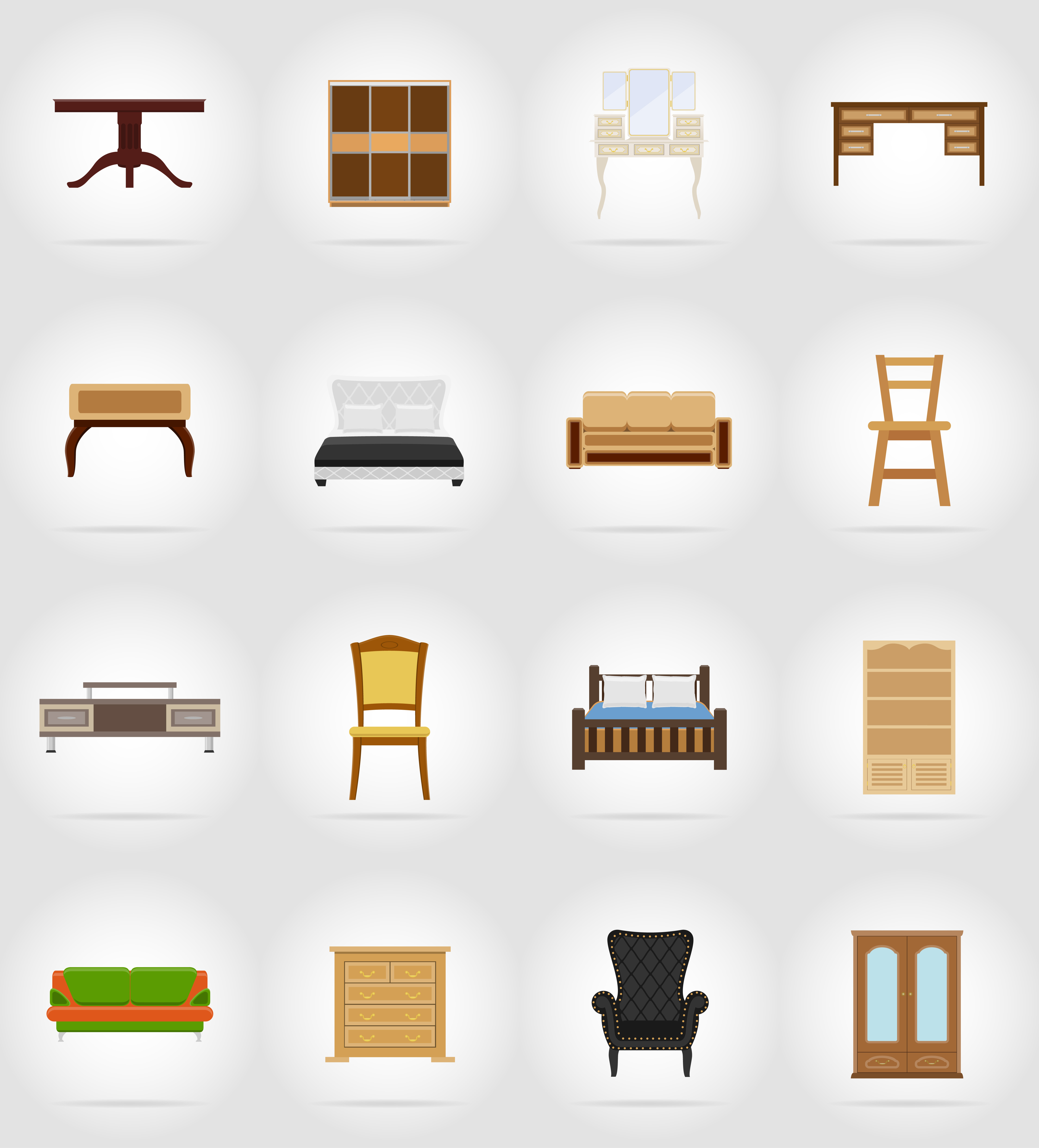 furniture set flat icons vector illustration 490024 Vector Art at Vecteezy