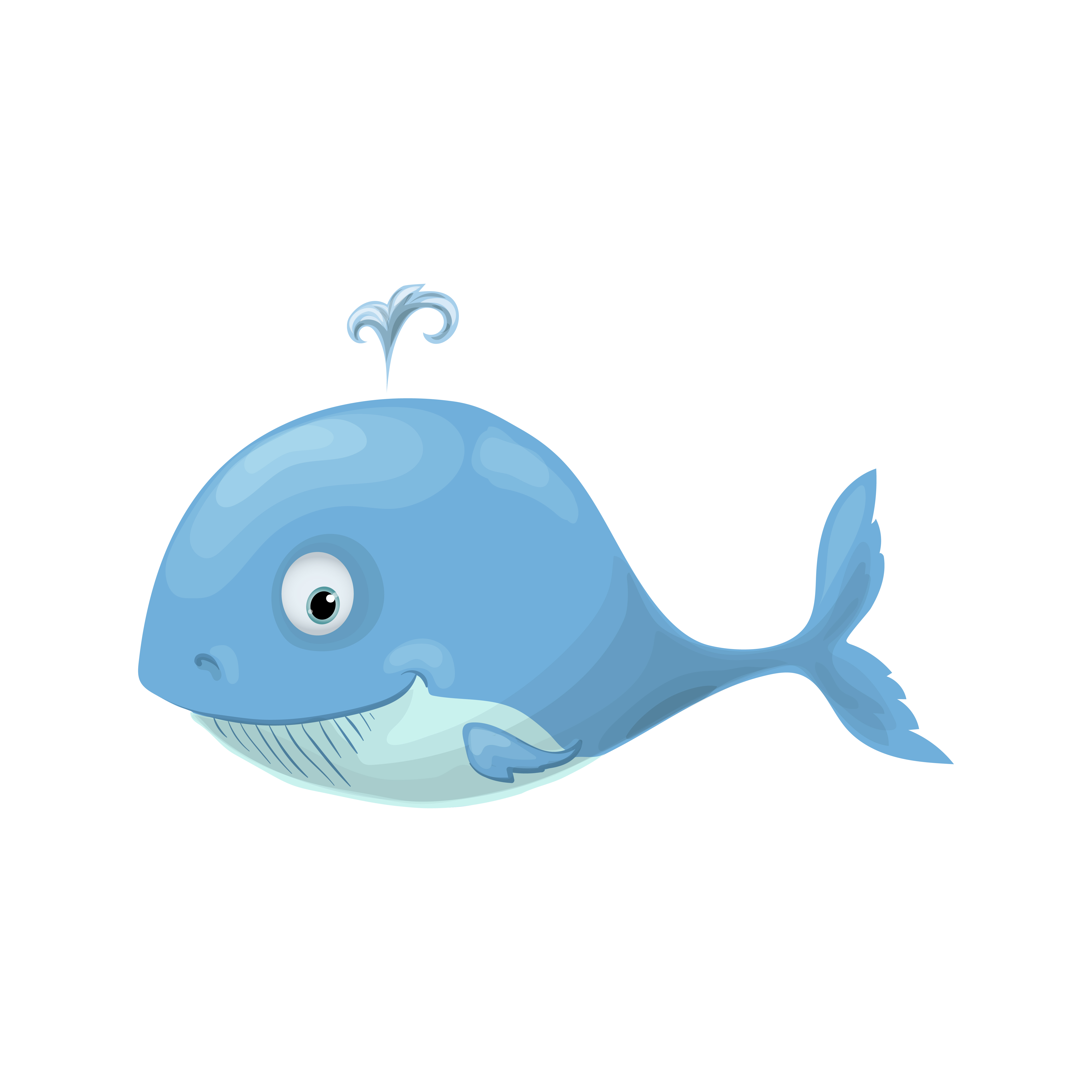 cute baby whale clipart