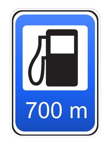 road sign refueling vector illustration