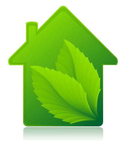 ecological house concept vector illustration