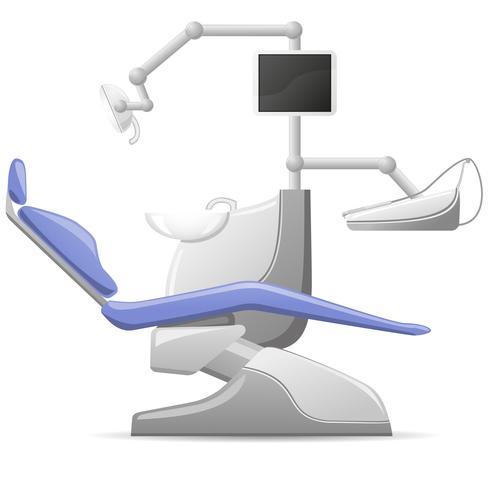 Ilustración de vector de sillón dental médica