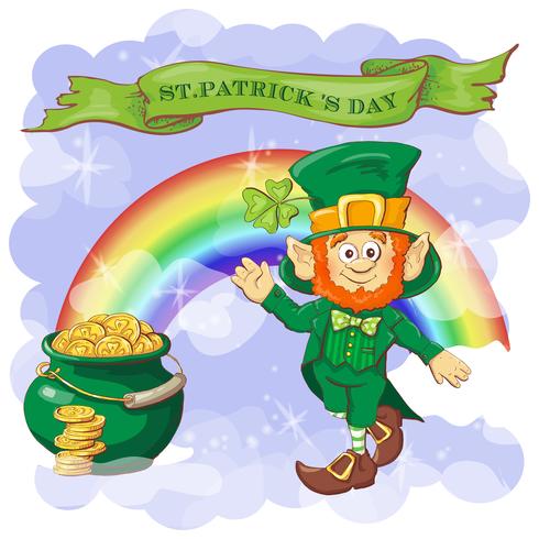 Vector feliz tarjeta de felicitación del día de San Patricio