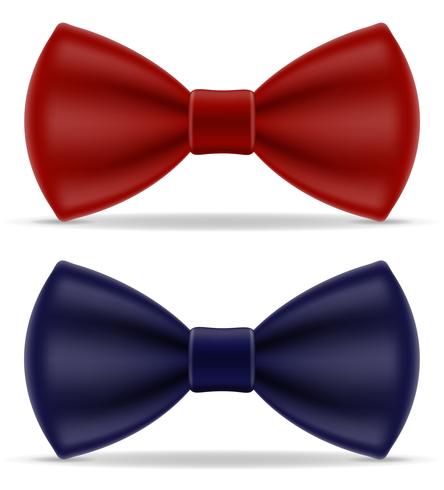 red and blue bow tie for men a suit vector illustration