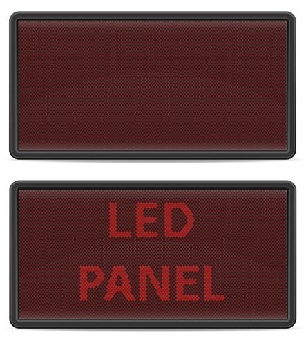 led panel digital scoreboard vector illustration