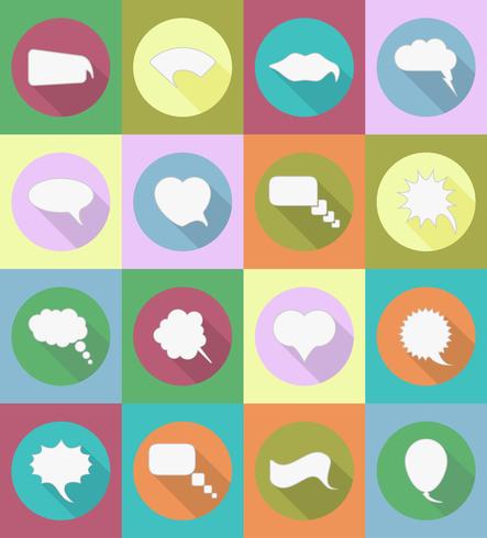 speech bubbles flat icons vector illustration