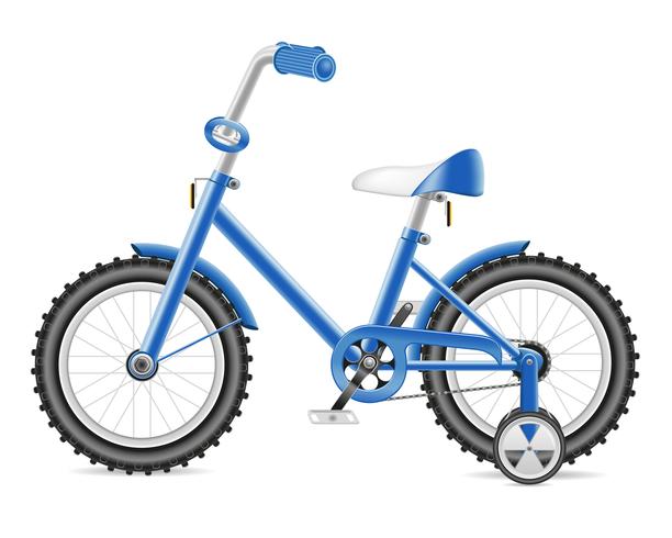 Bicicleta de niños para una ilustración de vector de niño