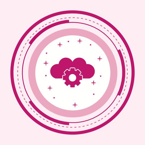 Cloud Settings Icon Design vector