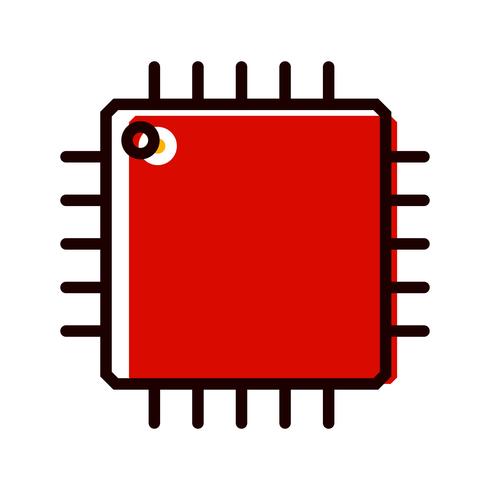 Processor Icon Design vector