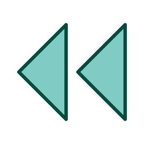 Backward Arrows Icon Design vector
