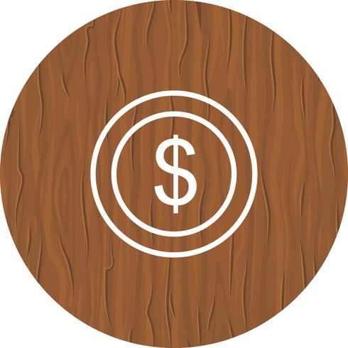 Dollars Coin Icon Design vector