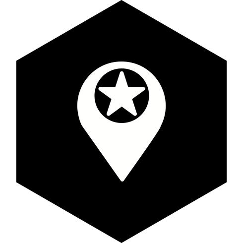 Starred Location Icon Design vector
