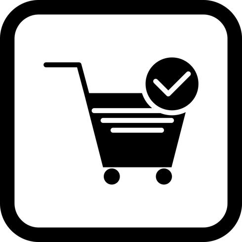 Verified Cart Items Icon Design vector