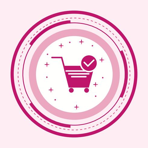 Verified Cart Items Icon Design vector