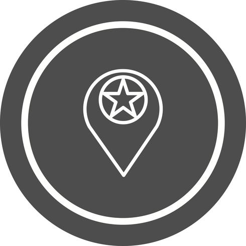 Starred Location Icon Design vector