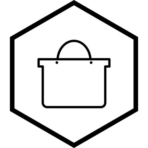 Diseño del icono del bolso de compras vector