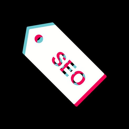 Diseño de icono de etiqueta SEO vector