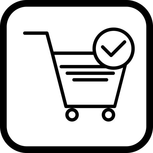 Verified Cart Items Icon Design vector