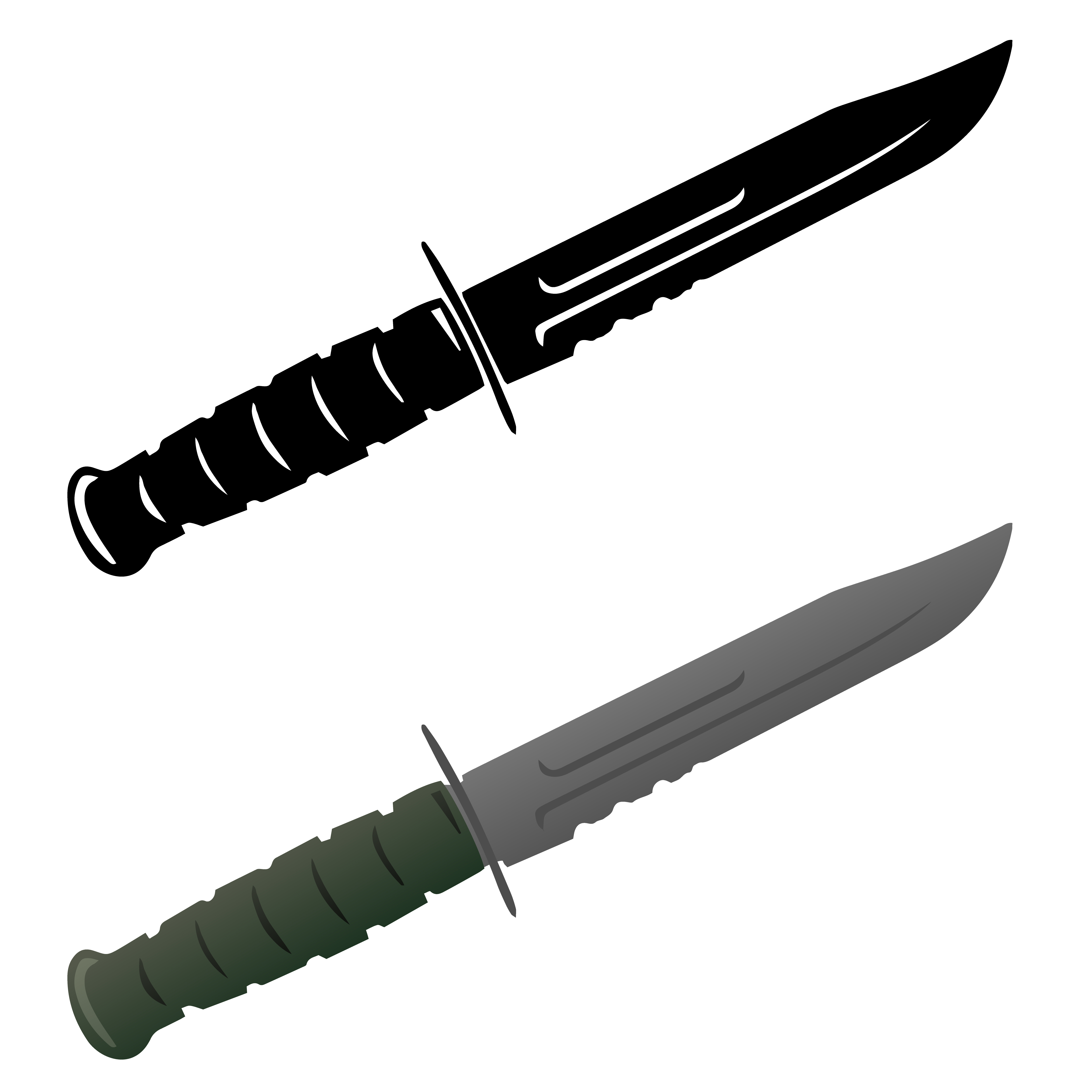 crossed combat knives