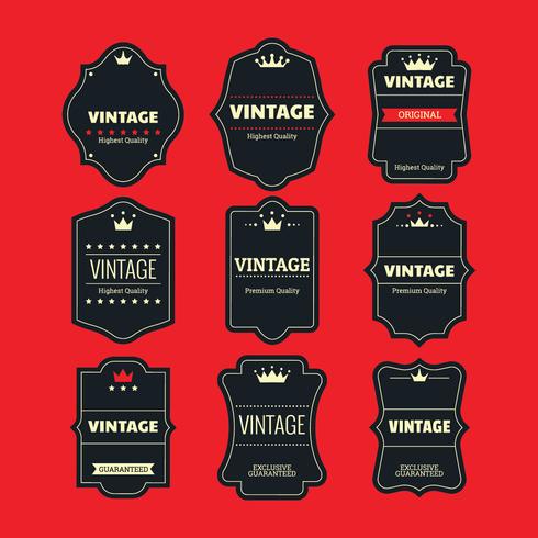 Vector conjunto retro o etiquetas vintage