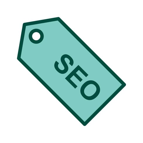 Diseño de icono de etiqueta SEO vector