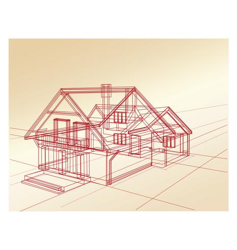 Plan a country house vector