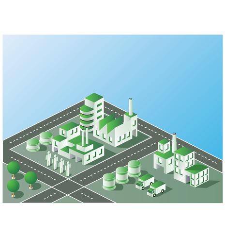 Industrial plant vector