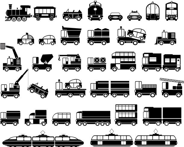 Silhouettes of cars. vector