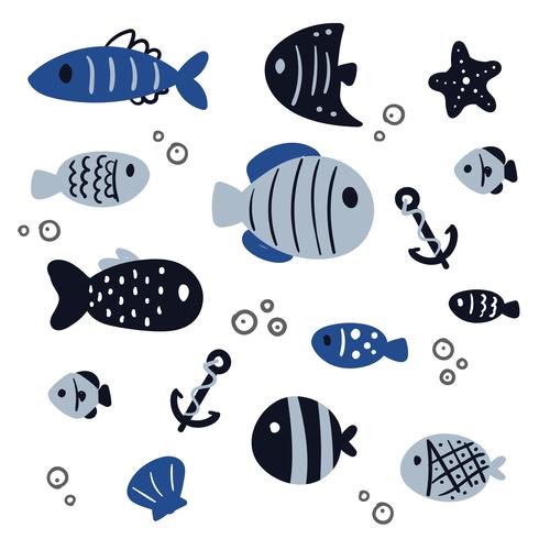 fish vector collection design