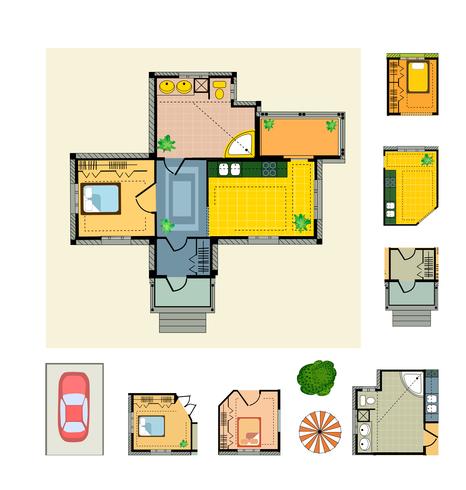 Plan de color país vector