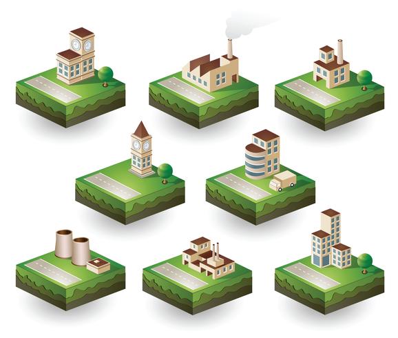 Icons isometric vector