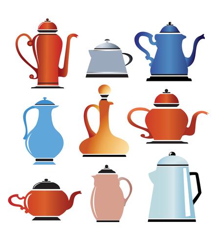 Colored cookware vector