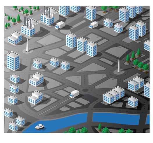 Isometric map vector