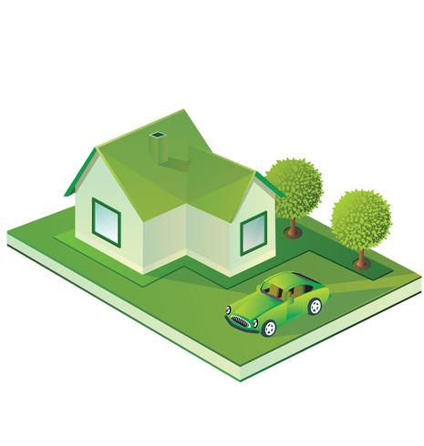 Isometric  farmhouse vector