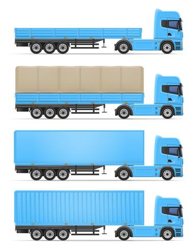 truck semi trailer vector illustration