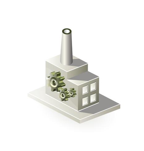 Isometric factory vector