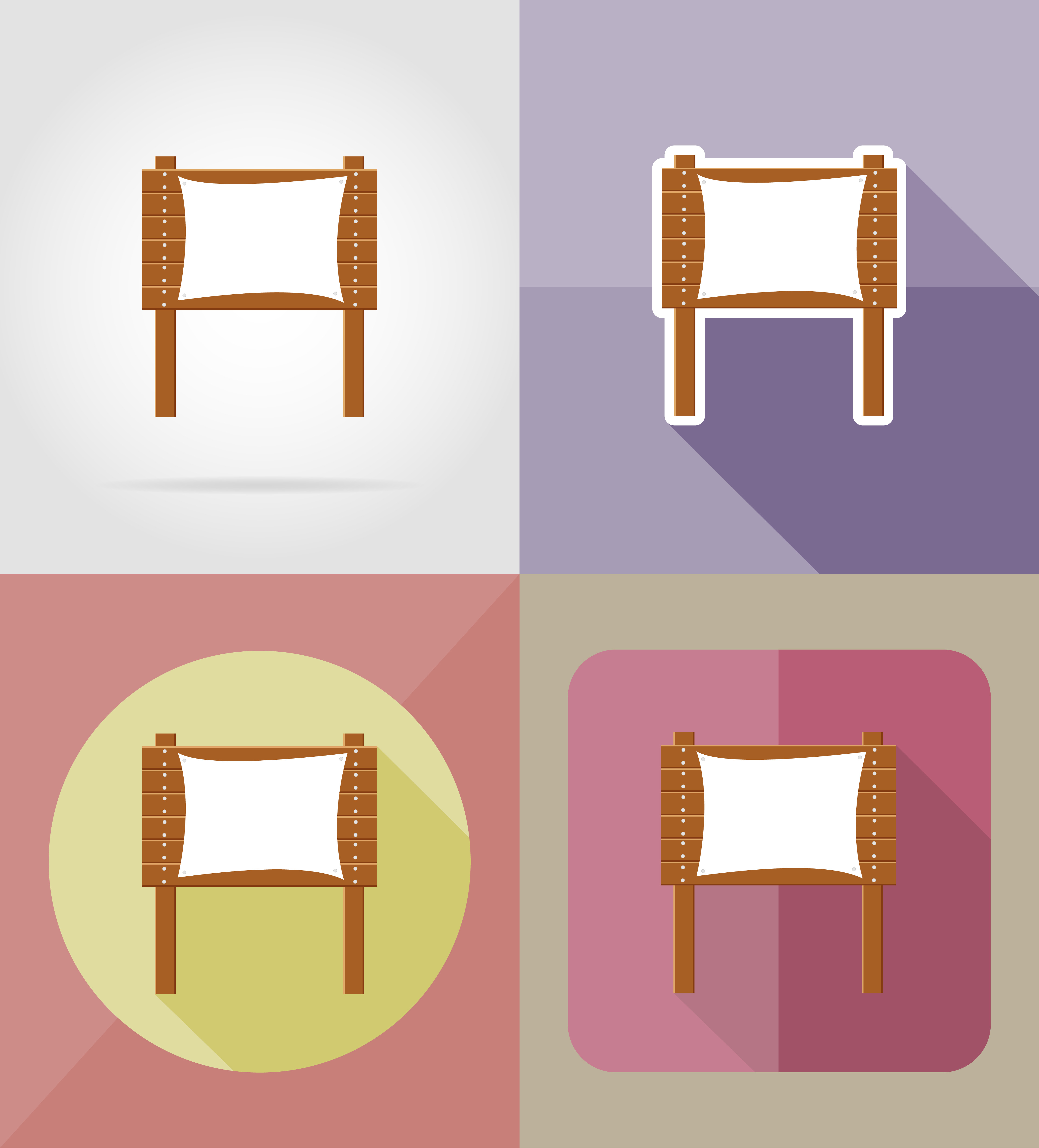 wooden board flat icons vector illustration 492460 Vector Art at Vecteezy