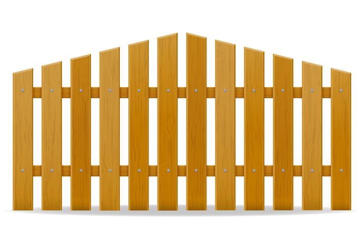 Ilustración de vector de valla de madera