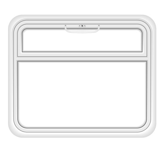 window in the train compartment vector illustration