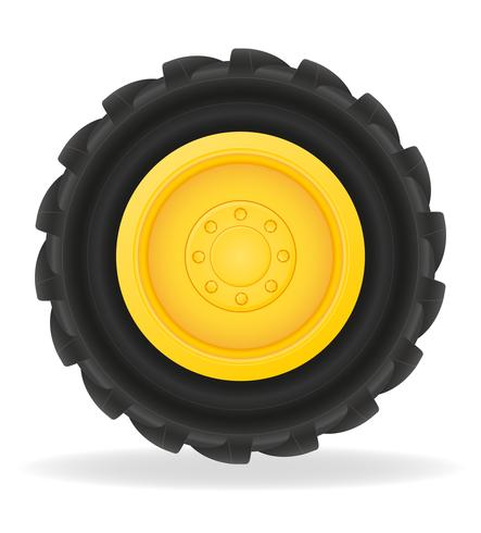 wheel for tractor vector illustration