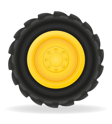 rueda para ilustración vectorial de tractor vector